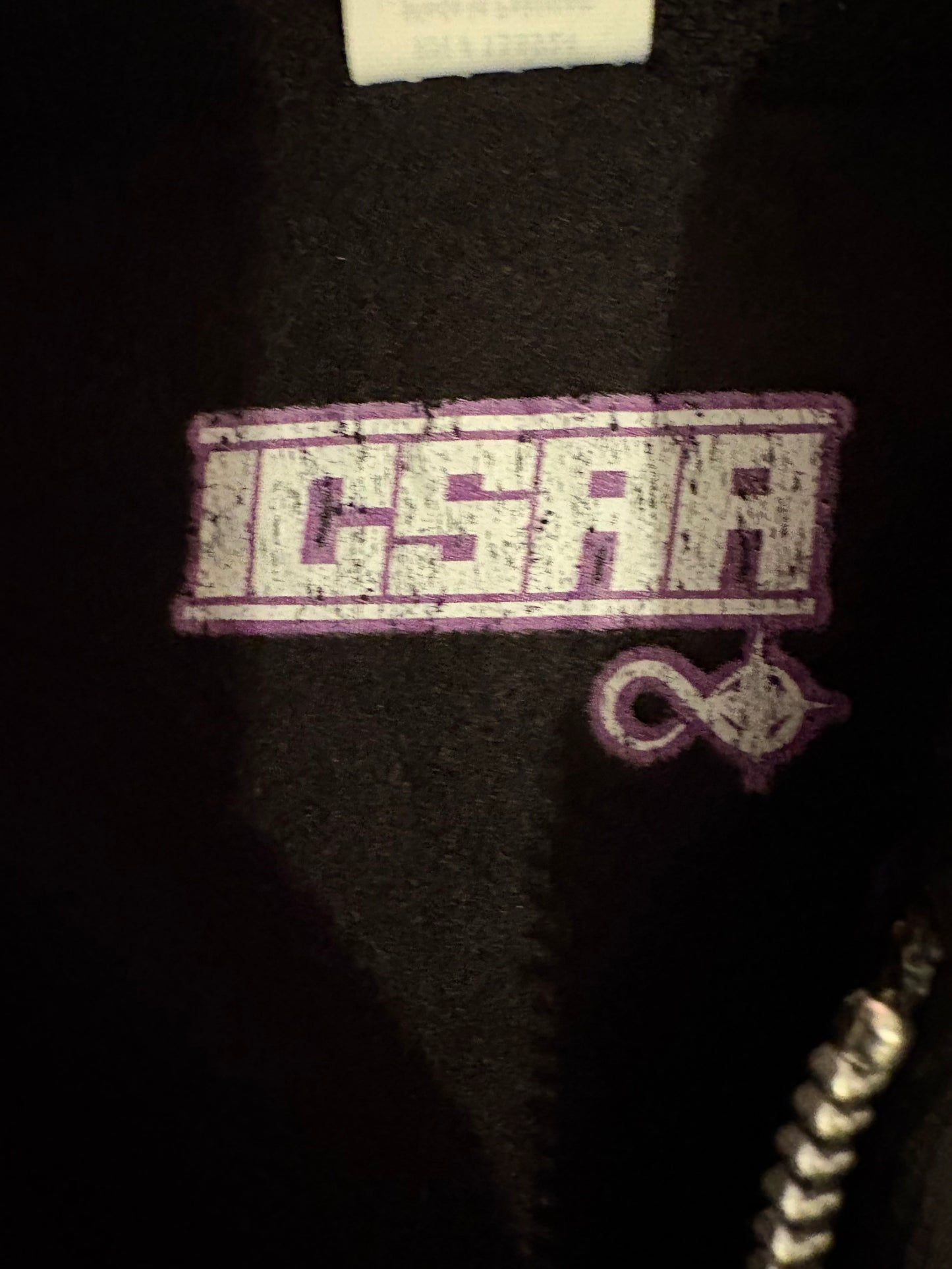ICSAA Vintage Black, White & Purple Zip up