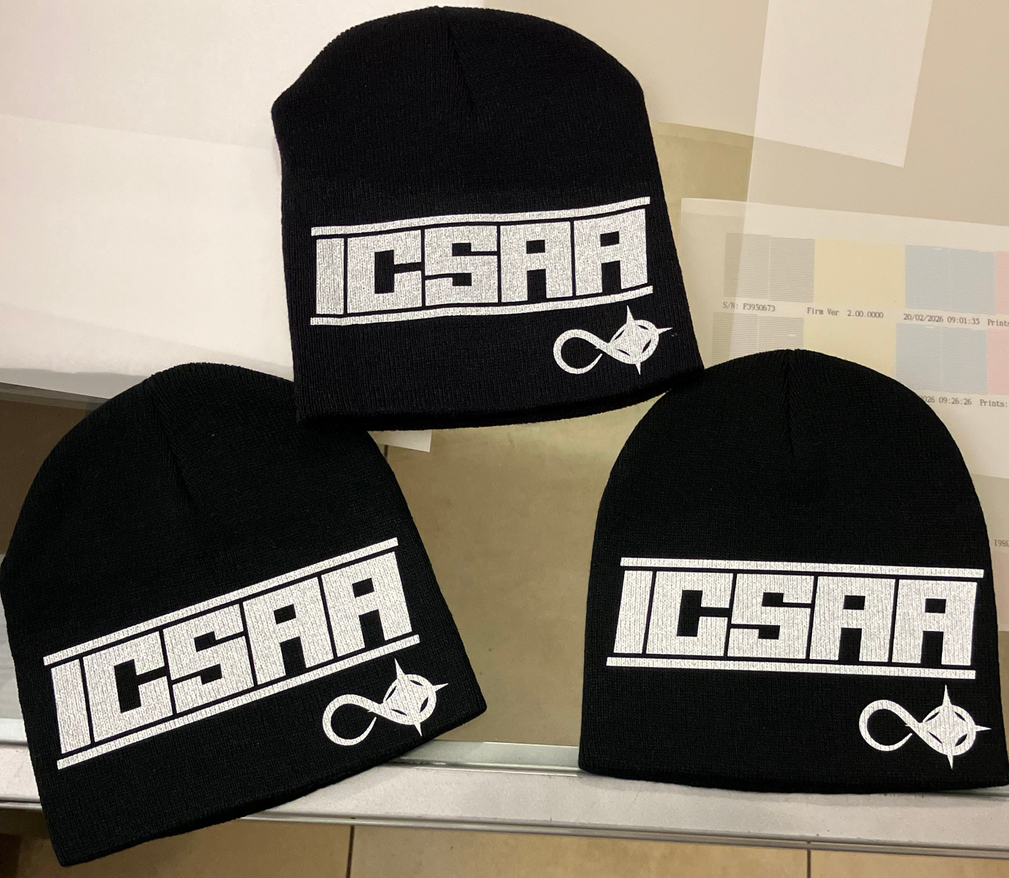 ICSAA Black & White Beanie