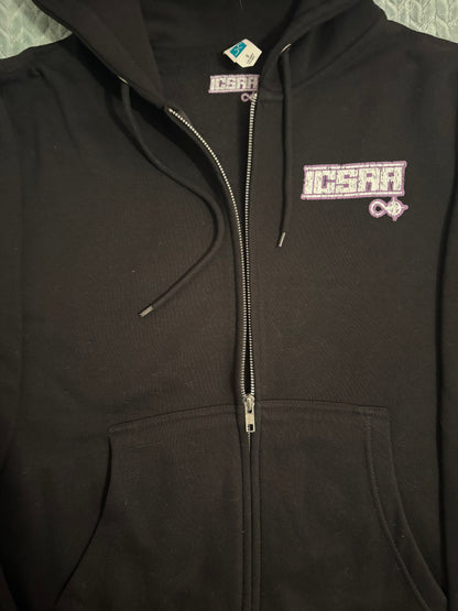 ICSAA Vintage Black, White & Purple Zip up